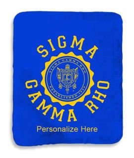 Sigma Gamma Rho Seal Sherpa Lap Blanket