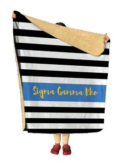 Sigma Gamma Rho Stripes Sherpa Lap Blanket