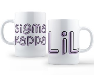 Sigma Kappa Bubble Little Sister Mug