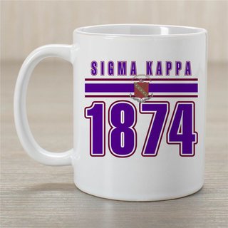 Sigma Kappa Established Year Coffee Mug - Personalized!