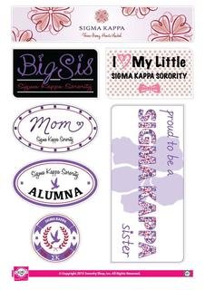 Sigma Kappa Family Sticker Sheet