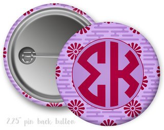 Sigma Kappa Floral Button