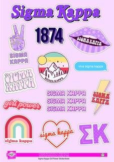 Sigma Kappa Girl Power Stickers