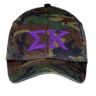 Sigma Kappa Lettered Camouflage Hat