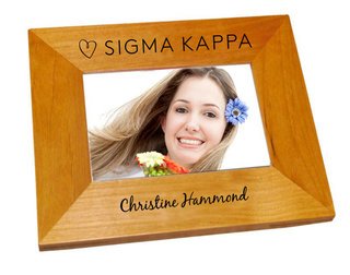 Sigma Kappa Mascot Wood Picture Frame