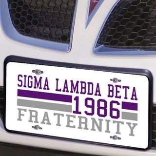 Sigma Lambda Beta Year License Plate Cover