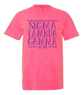 Sigma Lambda Gamma Comfort Colors Custom Heavyweight T-Shirt