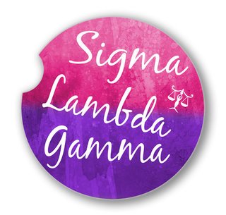 Sigma Lambda Gamma Sandstone Car Cup Holder Coaster