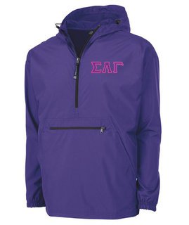 Sigma Lambda Gamma Tackle Twill Lettered Pack N Go Pullover