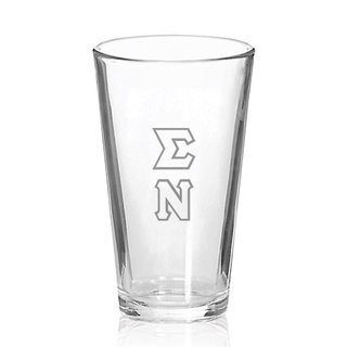 Sigma Nu Big Letter Mixing Glass