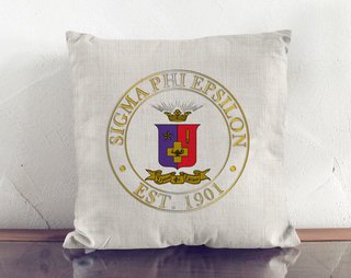 Sigma Phi Epsilon Crest Linen Pillow
