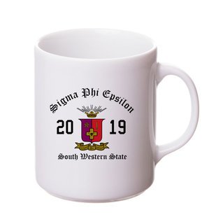 Sigma Phi Epsilon Crest & Year Ceramic Mug
