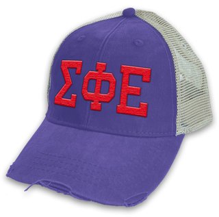 Sigma Phi Epsilon Distressed Trucker Hat