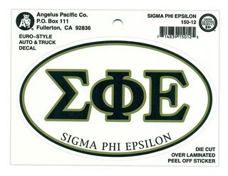 Sigma Phi Epsilon Euro Decal Oval Sticker