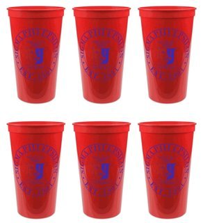 Sigma Phi Epsilon Set of 6 Big Plastic Stadium Cups
