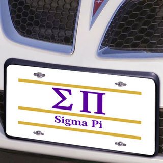 Sigma Pi Lettered Lines License Cover