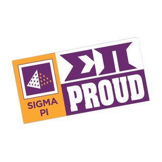 Sigma Pi Proud Bumper Sticker - CLOSEOUT