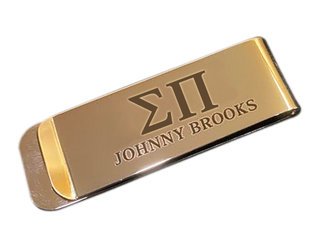 Sigma Pi Stainless Steel Money Clip - Engraved