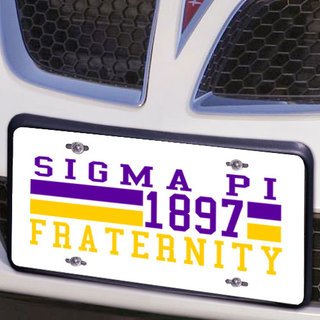 Sigma Pi Year License Plate Cover