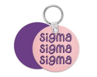 Sigma Sigma Sigma Bubble Keychain
