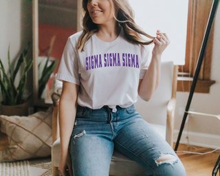 Sigma Sigma Sigma Letterman T-Shirts