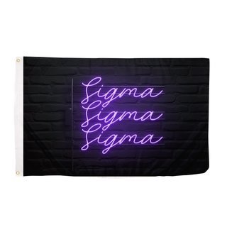 Sigma Sigma Sigma Neon Flag