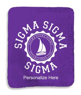 Sigma Sigma Sigma Seal Sherpa Lap Blanket