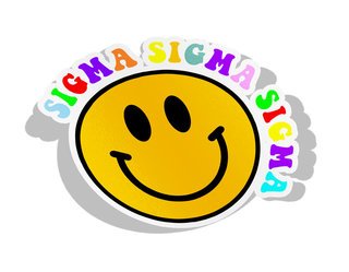 Sigma Sigma Sigma Smiley Face Decal Sticker