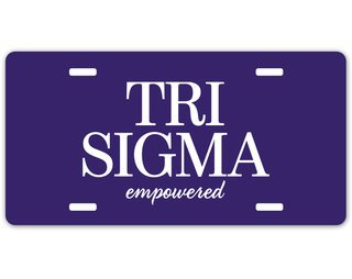 Sigma Sigma Sigma "Tri-Sig" 14k Gold Plated Sorority Lavalier w/o Chain