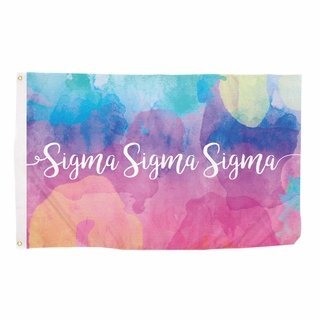 Sigma Sigma Sigma Watercolor Flag