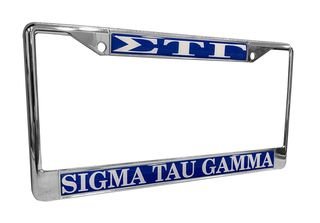 Sigma Tau Gamma Chrome License Plate Frames