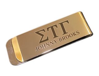 Sigma Tau Gamma Stainless Steel Money Clip - Engraved