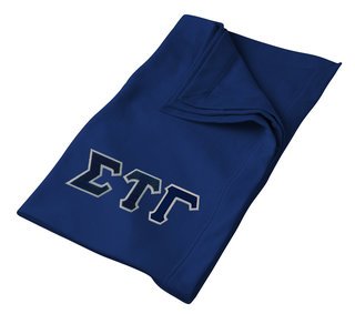DISCOUNT-Sigma Tau Gamma Twill Sweatshirt Blanket