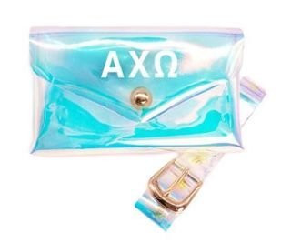 Sorority Holographic Belted Fanny Pack