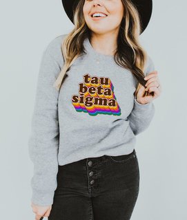 Tau Beta Sigma Retro Maya Comfort Colors Crewneck Sweatshirt