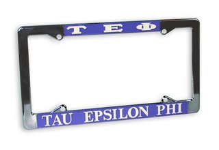 Tau Epsilon Phi Chrome License Plate Frames