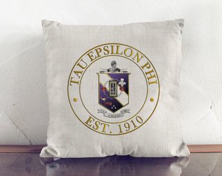Tau Epsilon Phi Crest Linen Pillow