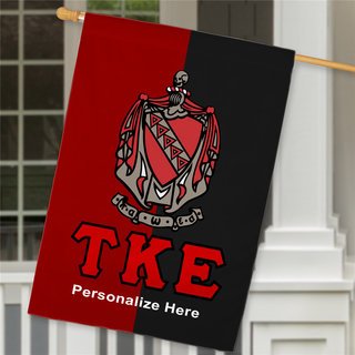 Tau Kappa Epsilon Crest House Flag