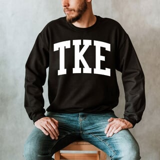 Tau Kappa Epsilon Sweatshirt TKE Baseball Boxed Crewneck Sweatshirt