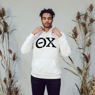 Theta Chi Arched Greek Letter Hooded Sweatshirt