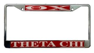 Theta Chi Chrome License Plate Frames