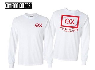 Theta Chi Flag Long Sleeve T-shirt - Comfort Colors