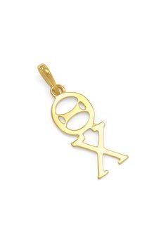 Theta Chi Greek 14K Solid Gold Lavaliere