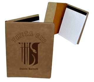 Theta Chi Leatherette Portfolio with Notepad
