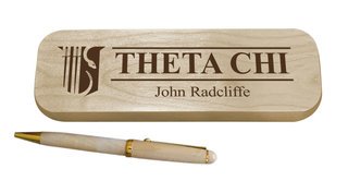 Theta Chi Maple Wood Pen Set