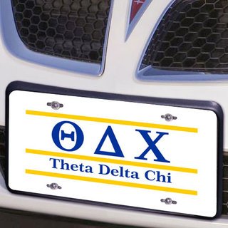Theta Delta Chi Lettered Lines License Cover