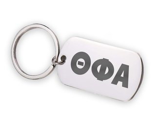 Theta Phi Alpha Letters Stainless Keychain