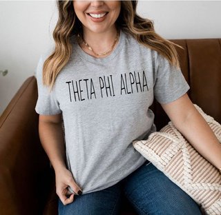 Theta Phi Alpha Simple Text Tee