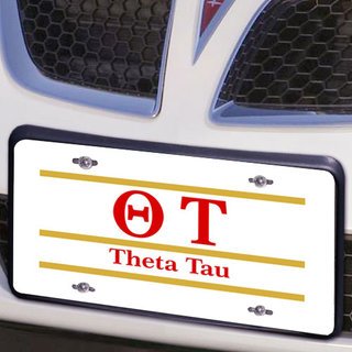 Theta Tau Lettered Lines License Cover