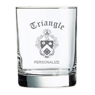 Triangle Fraternity Old Style Glass